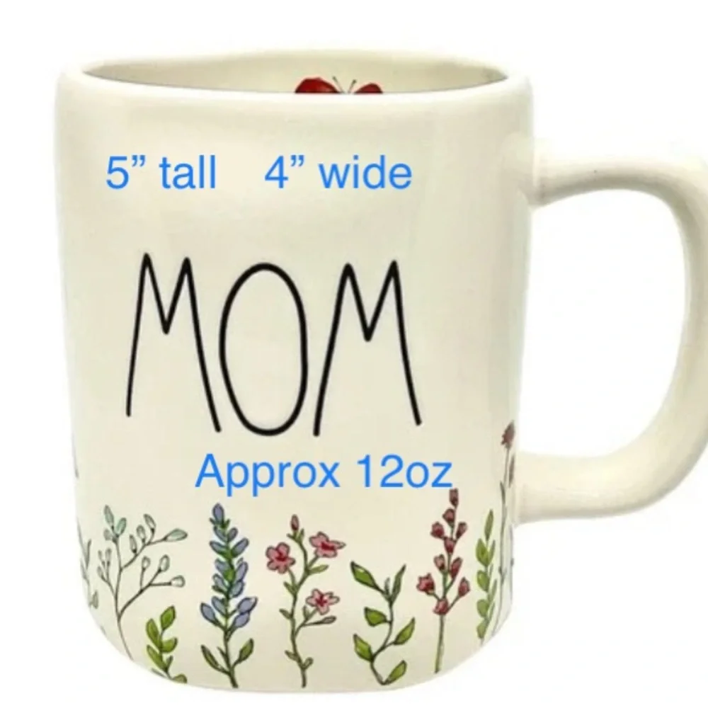 NEW Rae Dunn White MOM mug 🪴 motif 💐  🌺 - Picture 5 of 9